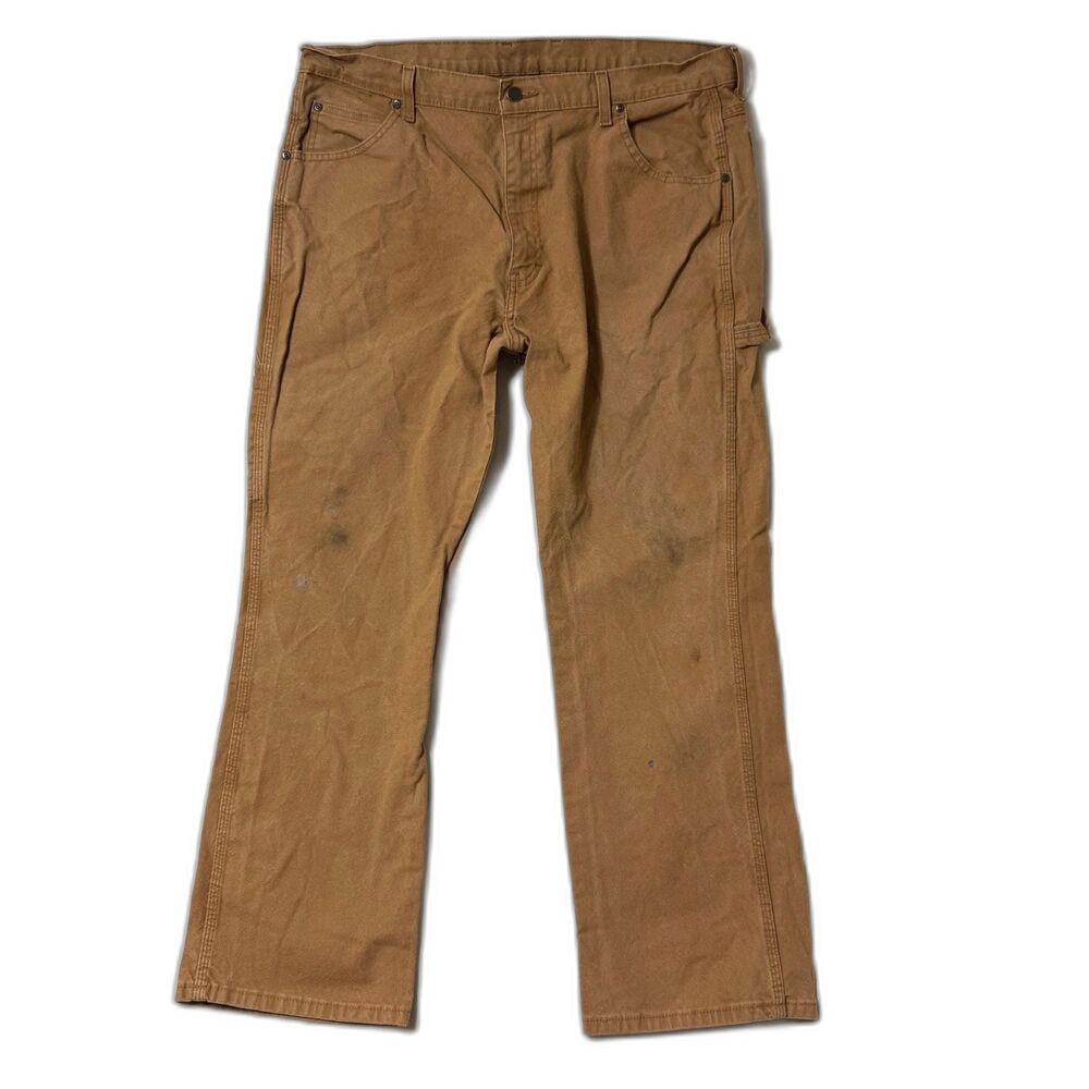 DICKIES Duck Carpenter Work Pants Mens 41x30 Jeans Straight Leg Distressed